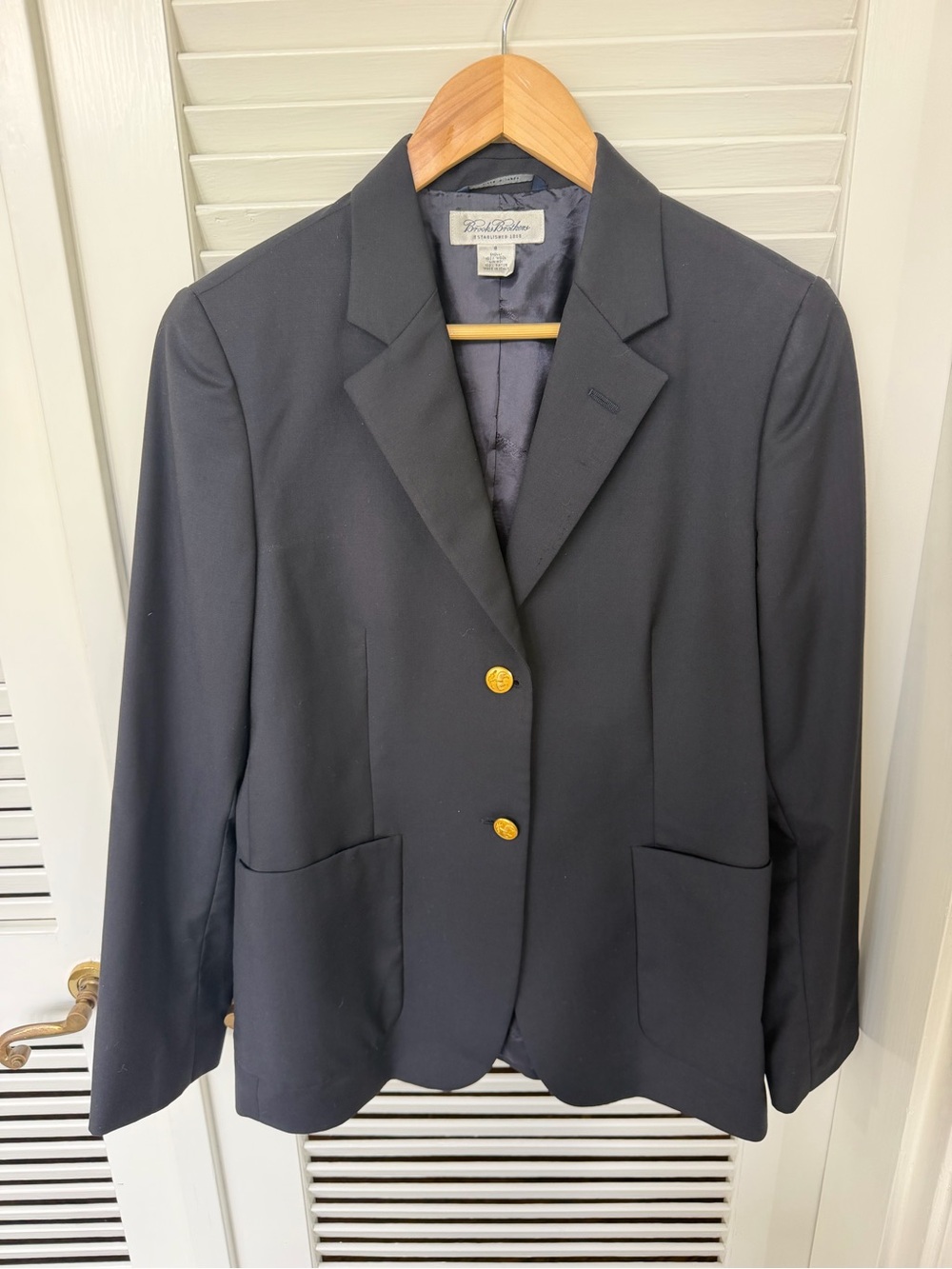 Brooks Brothers Navy Blazer with Gold Buttons